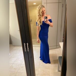 Blue Floor Length Gown